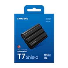 Samsung Prenosni SSD T7 Shield 1TB / USB 3.2 Gen 2 / USB-C / zunanji / črn