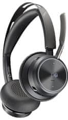 Poly Brezžične Bluetooth slušalke Plantronics Voyager Focus 2-M Teams s stojalom za polnjenje ANC, črne 214433-02M / 77Y90AA