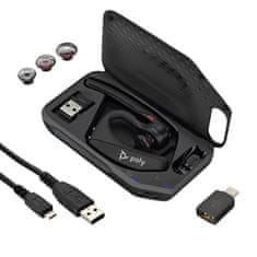 Poly Brezžične Bluetooth slušalke Plantronics Voyager 5200 UC črne (206110-102 / 7K2F3AA) s polnilnim stojalom