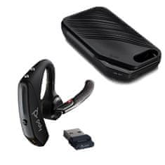 Poly Brezžične Bluetooth slušalke Plantronics Voyager 5200 UC črne (206110-102 / 7K2F3AA) s polnilnim stojalom