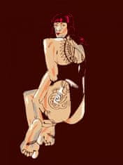 Pelcasa Girl With A Tattoo Dark Red - 50x70 cm 