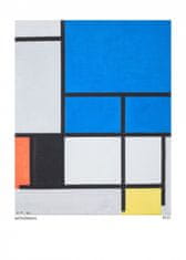 Pelcasa Composition With Large Blue Plane, Red, Black, Yellow, And Gray 1921 - 30x40 cm 