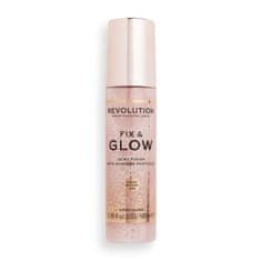 Makeup Revolution Fix & Glow Dewy Finish osvetljevalni fiksator ličil v spreju 100 ml