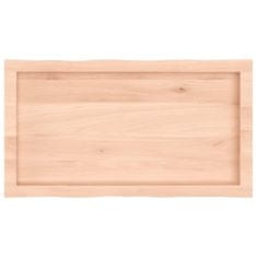 Vidaxl Mizna plošča 80x40x(2-6) cm neobdelana hrastovina naraven rob