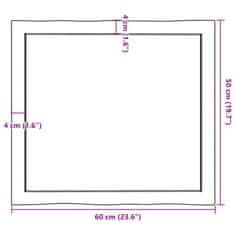 Vidaxl Mizna plošča te. rjava 60x50x(2-6) cm obdelana trdna hrastovina