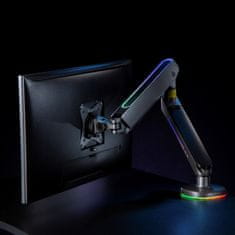 NanoRS NanoRS Stolni Nosilec za Igralne Monitorje 17-32" z RGB LED Osvetlitvijo, Višina Nastavljiva