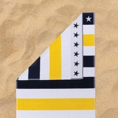 Svilanit Yellow star plažna brisača, 100 x 180 cm