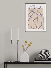 Pelcasa Abstract Blue Line Art 2 - 21x30 cm 