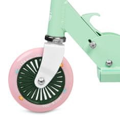 Spokey DUKE Skuter z obrobami, kolesa 125 mm, zeleno-rožnata