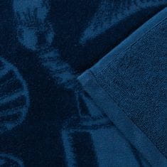 Svilanit Nautilus Blue plažna brisača, 80 x 160 cm