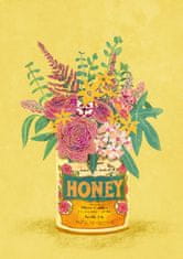 Pelcasa Flowers In A Vintage Honey Can - 30x40 cm 