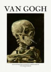 Pelcasa Head Of A Skeleton With A Burning Cigarette - 70x100 cm 