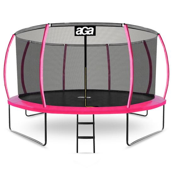 Aga SPORT EXCLUSIVE Trampolin 366 cm Roza + zaščitna mreža + lestev