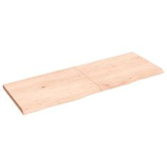 Vidaxl Kopalniški pult 140x50x(2-4) cm neobdelan trden les