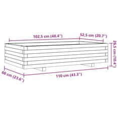 Vidaxl Vrtno cvetlično korito 110x60x26,5 cm trden les douglas