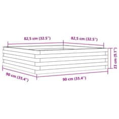 Vidaxl Vrtno cvetlično korito 90x90x23 cm trden les douglas