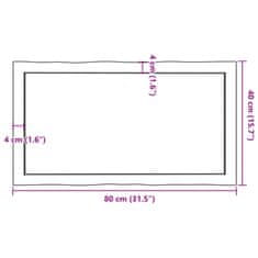 Vidaxl Mizna plošča sv. rjava 80x40x(2-4) cm obdelana trdna hrastovina