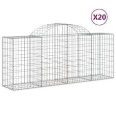 Vidaxl Obokane gabion košare 20 kosov 200x50x80/100 cm cinkano železo