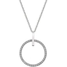 Hot Diamonds Srebrna ogrlica s pravim diamantom Flora DP718 (veriga, obesek)