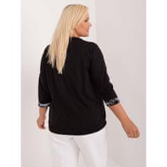 RELEVANCE Ženska bluza 3/4 rokav plus size črna RV-BZ-9485.89_408258 Univerzalni