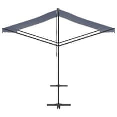 Vidaxl Prostostoječa tenda modra in bela 300x300 cm blago in jeklo