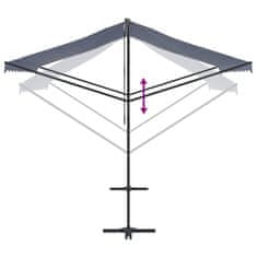 Vidaxl Prostostoječa tenda modra in bela 300x300 cm blago in jeklo