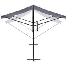 Vidaxl Prostostoječa tenda modra in bela 500x300 cm krem blago jeklo