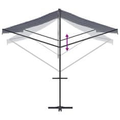 Vidaxl Prostostoječa tenda modra in bela 600x300 cm krem blago jeklo