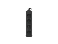 Lanberg LANBERG POWER STRIP 1M BLACK, 4X 230V PL, UPS