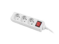 Lanberg LANBERG POWER STRIP 3M WHITE, 3X 230V PL, WITH SWITCH