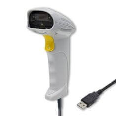 Qoltec Qoltec 50877 Laserski skener 1D | USB | Bela