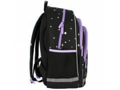 STARPAK Črna šolska torba s holo motivom enoroga za deklico, prostorna 40x30x20 STARPAK 