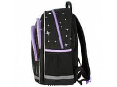 STARPAK Črna šolska torba s holo motivom enoroga za deklico, prostorna 40x30x20 STARPAK 