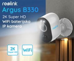 Reolink ARGUS B330 IP kamera, 2K, WiFi, baterija, nočno snemanje, aplikacija