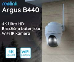 Reolink Argus B440 IP kamera, 4K UHD, WiFi, nočno snemanje