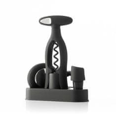 InnovaGoods Set of Wine with Spiral Corkscrew and Accessories Vinstand InnovaGoods 5 Pieces 