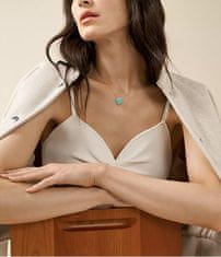 Skagen Romantična pozlačena ogrlica Sofie iz morskega stekla SKJ1801710