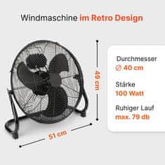 ProfiCare VL 3065 talni ventilator 40cm črn