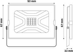 Avide reflektor LED Slim, 10 W, 4000 K, beli