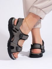 Amiatex Ženski sandal 108757, odtenki sive in srebrne, 36