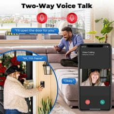 Netscroll Pametni brezžični hišni video zvonec s kamero, pametni hišni zvonec z nočno svetlobo, senzor gibanja, upravljanje preko WIFI ter telefona, USB polnjenje, možnost pogovora- dvosmerni zvok, Bell