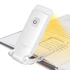 Netscroll LED mini svetilka za branje s pripenjalnikom, prenosna namizna led svetilka za knjige, svetilka za knjige uporabna tudi za šivanje, urejanje nohtov, prenosna, USB polnjenje, 315° obračanje, ReadLed