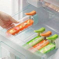 Netscroll 2x model za ledene kocke z zaščitnim pokrovom, model za izdelavo ledenih kock, idealno za enakomerne ledene kocke in zmrznjene sladice, brez polivanja, kompaktno shranjevanje, Icy