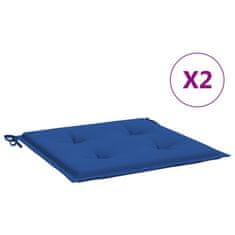 Vidaxl Blazine za vrtne stole 2 kosa modre 40x40x3 cm oxford tkanina