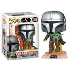 Funko POP figure Star Wars The Mandalorian Mando Flying with Jet Pack 