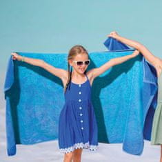 Svilanit Seahorse Blue plažna brisača, 80 x 160 cm