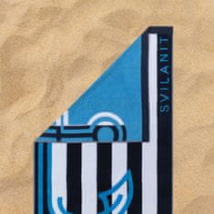 Svilanit Blue Anchor plažna brisača, 80 x 160 cm