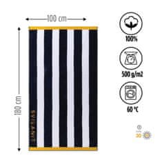 Svilanit Blue Stripes plažna brisača, 100 x 180 cm