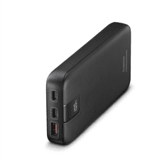 Hama PD 20 powerbank, 20000 mAh, 3 izhodi: 2x USB-C, 1x USB-A, LED zaslon, PD, Qualcomm