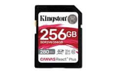 Kingston 256 GB Canvas React Plus SDXC UHS-II 280R/150W U3 V60 za Full HD/4K